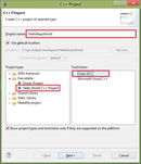 Setting up Eclipse for Rasperry Pi Development - Creating New Project, Project Name and Type