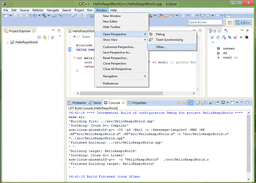 Setting up Eclipse for Rasperry Pi Development - Opening Remote System Perspective, Step 1