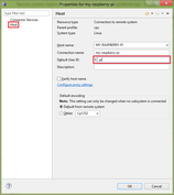 Setting up Eclipse for Rasperry Pi Development - Remote Connection Properties - Changing User Name