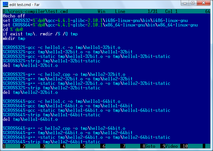 Build script showing usage of PC cross-compiler